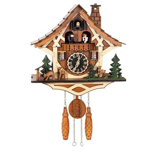 Handmade wooden cuckoo clock - clock,