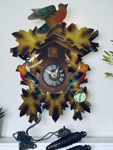 Large vtg german cuckoo clock - cuckoo,