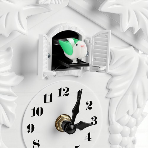 White cuckoo clock wall - clock,